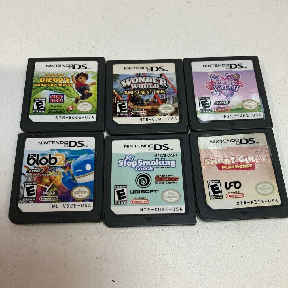 Lot of‎ 6 Nintendo DS Games Tested and Working (Cartridges Only)